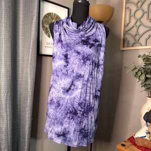 Story Teller Purple Tie-Dye Women's Tank Top
